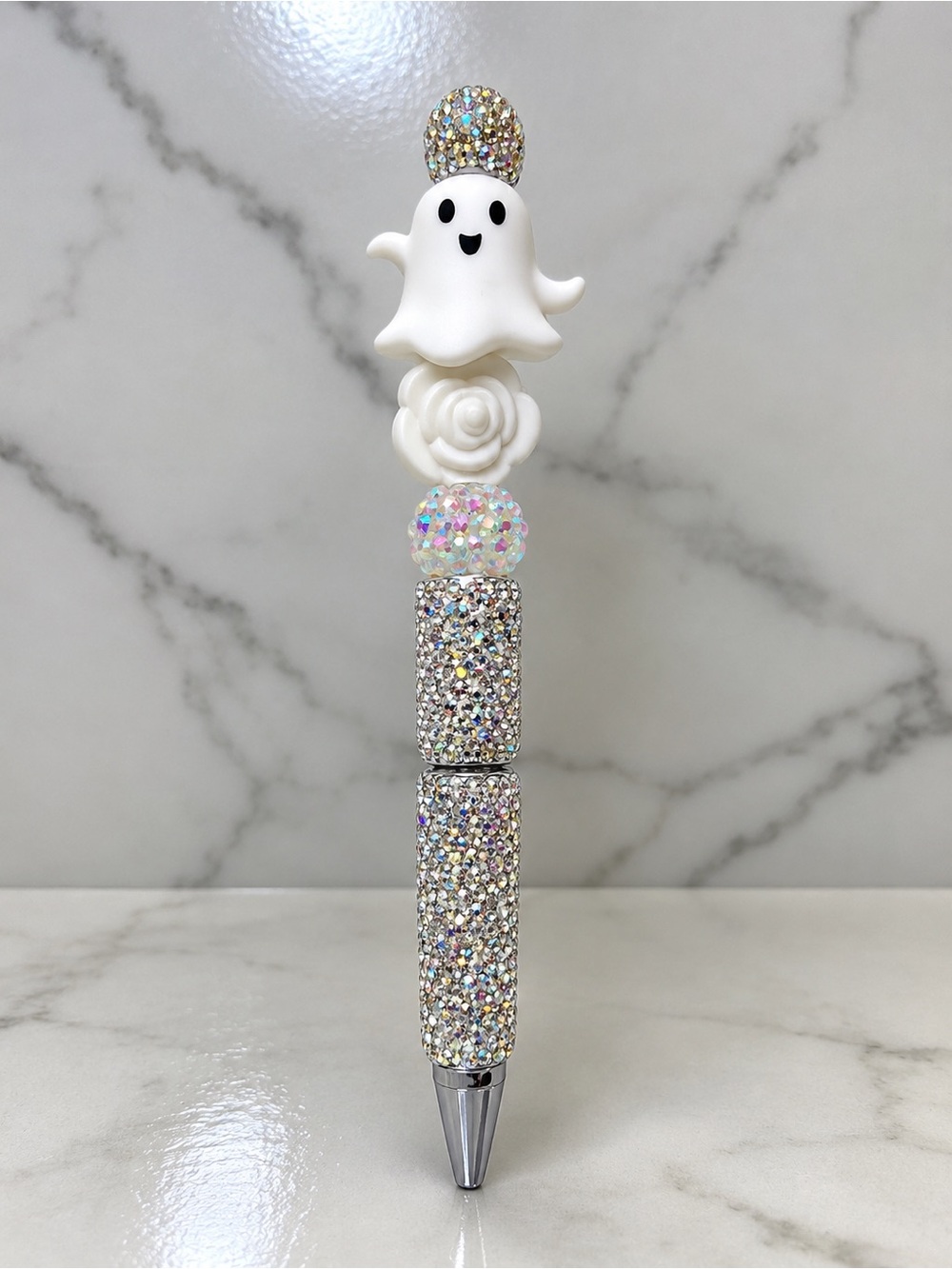 Ghost Beaded Pen Rhinestone Kawaii Stationery Gift